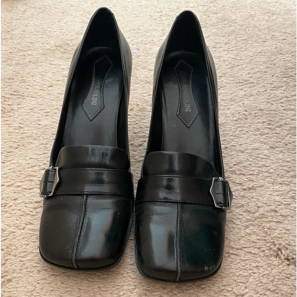 Black Buckle Enzo Angiolini Heels